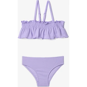 Kız Çocuk Lilly Fırfırlı Bandeau Bikini Takımı