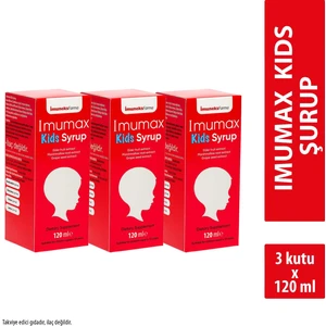 Imuneks Farma Imumax Kids Şurup Kara Mürver Meyve Ekstresihatmi Kök Ekstresiüzüm Çekirdeği Ekstresi Içeren Gıda Takviyesi 120 Ml X 3 Adet
