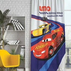 Disney Cars Race Tekli Fon Çocuk Perde