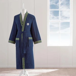 Lisanslı Fenerbahçe Sarı Lacivert Pamuk M Yetişkin Bornoz Lacivert