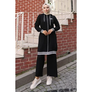 Fermuarlı Ribanalı Takım Siyah 10405