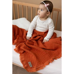 Kiremit 4 Katlı Müslin Bebek Müslin Çocuk Müslin 110x110cm