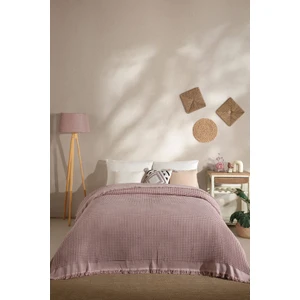 Ruffle Pike Çift Kişilik (220 x 240  cm ) Pudra