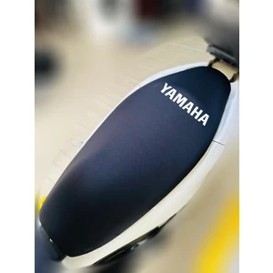Yamaha Neos Siyah Kumaş Motosiklet Sele Kılıfı Logolu Penye Sele Koltuk Kılıfı-A