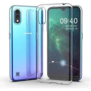 Samsung Galaxy A01 Uyumlu Kılıf  Şeffaf Soft Silikon Kılıf Şeffaf