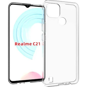 Realme C21 Uyumlu Kılıf Zebana Şeffaf Soft Silikon Kılıf Şeffaf