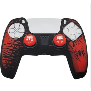 PS5 Dualsense Spider-Man Koruyucu Silikon Kılıf + Analog silikon Koruyucu