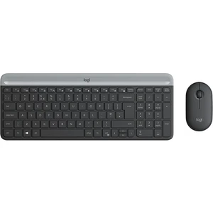 MK470 Kablosuz Ince Ingilizce Q Klavye + Mouse Seti Siyah