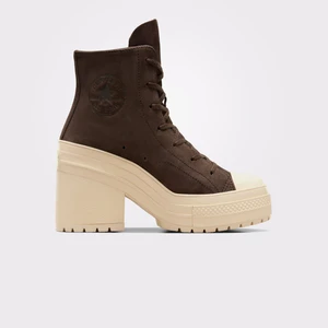 Chuck 70 De Luxe Heel Unisex Kahverengi Deri Platform Sneaker.289