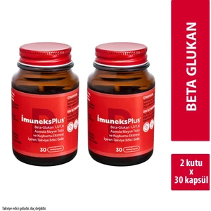 Imuneks Farma Plus Beta Glukan (1,3/1,6)Aserola Meyve Tozu ve Kuşburnu Eki Içeren Takviye Edici Gıda x 2 Adet
