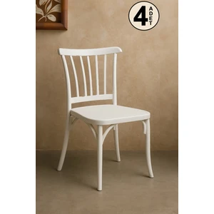Violet Home Mutfak Sandalyesi 4 Adet - Beyaz