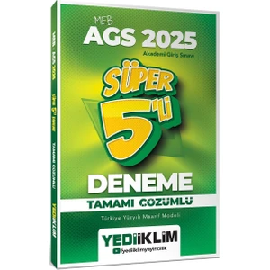Yediiklim Yayınları 2025 Meb Ags Tamamı Çözümlü Süper 5 Li Deneme