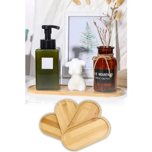 1 Adet Bambu Oval Sunum ve Servis Tepsisi Ahşap Tepsi Yağdanlık Altlığı