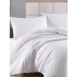 Uykulife  Düz Beyaz Çift Kişilik Lastikli Çarşaflı Nevresim Takımı