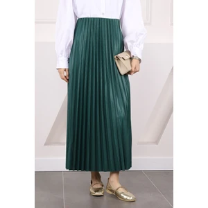 İmaj Butik Zümrüt Bel Lastikli Piliseli Etek