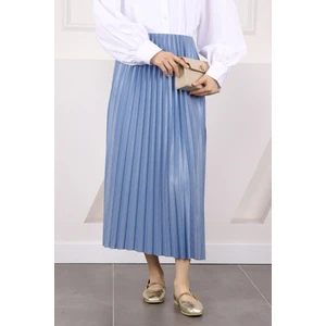 İmaj Butik Bebe Mavi Bel Lastikli Piliseli Etek