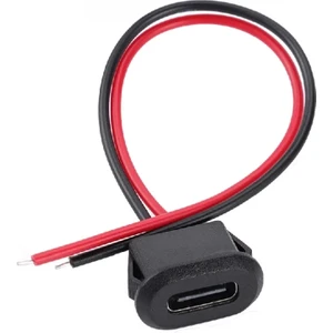 Rob Ada 2 Pin Type C USB Uzatma Kablosu-Syah