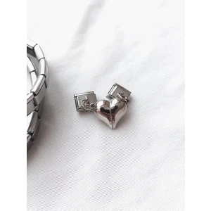 Çelik Ikili Kalp Figürlü Couple&bff Italyan Charm