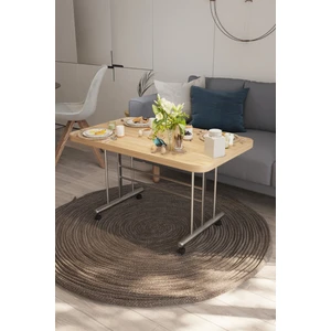 Avenza Living Tekerlekli Masa Orta Sehpa En 70 Boy 110 Yükseklik 58 Metal Ayaklı