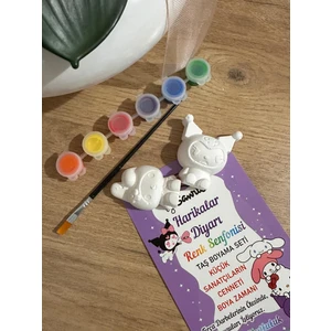 Kuromi Karakter Taş Boyama 3D Eğitici Boyama Set 2 Adet