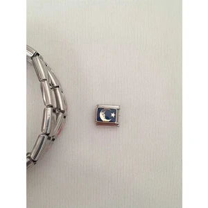 Çelik Ay&yıldız Detaylı Italyan Charm