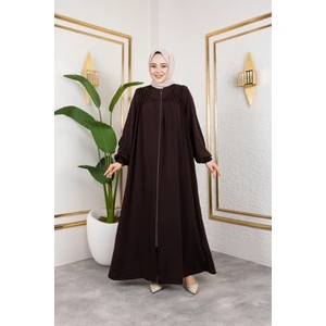 Nevayla Moda Ön ve Arka Robalı Ferace - Siyah / F0142