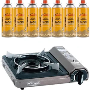 Portatif Kamp Ocağı Gri + 7 Evolite 227 Gr Gaz Kartuşu Evo-001-A6