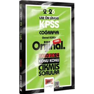 Yargı 2026 Kpss Lise-Önlisans Coğrafya Orijinal 2010-2024 Konu Konu Çıkmış Sorular