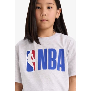 Kız Çocuk NBA Wordmark Oversize Geniş Kalıp Bisiklet Yaka Kısa Kollu Tişört E7630A825HS