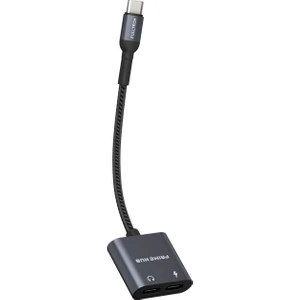 FH10 2'si 1 Arada Usb-C Hub | Pd 60W Hızlı Şarj & Ses Aktarımı | Çift Usb-C Girişli | Örgü Kablolu Taşınabilir Çoklayıcı