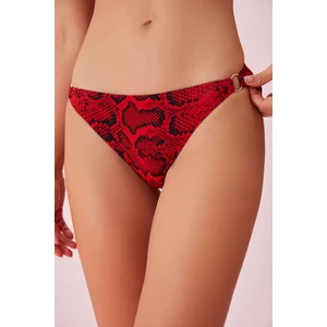 Red Snake Detaylı Desenli Bikini Alt