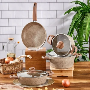 Cook 7 Parça Granit Tencere Seti Cappicino