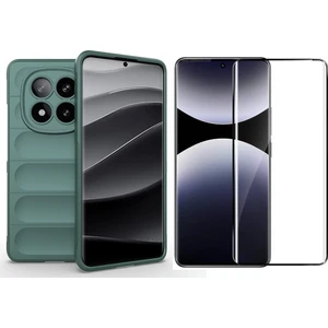 Xiaomi Redmi Note 14 Pro Plus Kılıf Esnek TPU Oyuklu Arka Yüzey Tasarımlı Zore Etnik Silikon Kapak + Nano Ekran Koruyucu