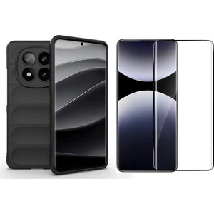 Xiaomi Redmi Note 14 Pro Plus Kılıf Esnek TPU Oyuklu Arka Yüzey Tasarımlı Zore Etnik Silikon Kapak + Nano Ekran Koruyucu