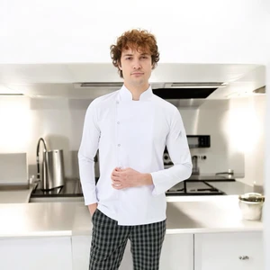 Chefpro Erkek Beyaz Şef Ceketi Aşçı Kıyafeti