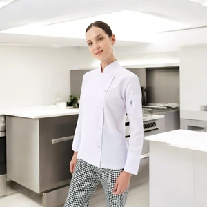 Chefpro Kadın Beyaz Şef Ceketi Aşçı Kıyafeti
