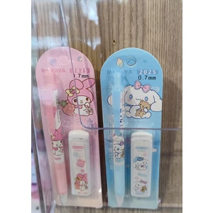 Bundle Island My Melody Cinnamaroll Figürlü 0,7 Uçlu Kurşun Kalem ve Kalem Ucu 2 Paket