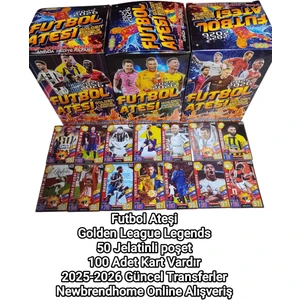 Emrah Gültekin Futbol Ateşi 2025 Futbolcu Kartları Yeni Seri Oyun Kağıtları 50 Paket 100 Kart Vardır