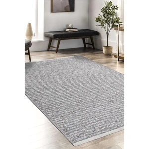 Lidya Bukle Gri Çizgili Halı – Kaydırmaz, Kadife Dokulu, Kolay Temizlik, Modern ve Hijyenik Tasarım