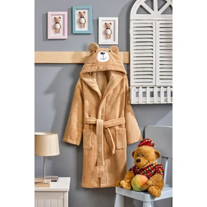 Sevimli Hayvan Temalı Unisex Çocuk Bornoz (%100 Pamuk, Kapüşonlu ve Yumuşak)