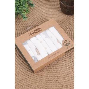 Vav Baby Vavbaby 7’li Bebek Ağız Mendili Seti –  Pamuk, Yumuşak ve Emici Fil ve Ayıcık