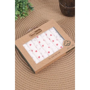 Vav Baby Vavbaby 7’li Bebek Ağız Mendili Seti –  Pamuk, Yumuşak ve Emici Küçük Kalpli