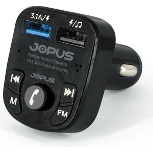 Jops F8 Fm Transmitter Bluetooth Radyo Araç Kiti Flash Takılabilir USB Hızlı Şarj