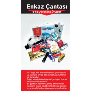 Deprem & Afet & Enkaz Çantası Hayatta Kalma Afet Çantası Acil Durum Çantası Başucu Deprem Çantası