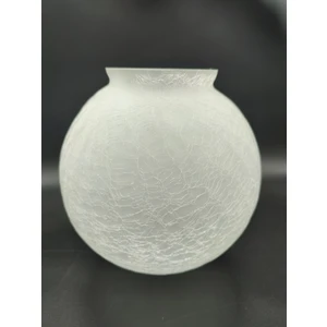 Kuğulu Avize Osmanlı Glob Avize Camı Mat Renkte Çatlatılmış Desenli.Çapı:20.00cm.Grifli.