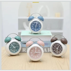 Başucu Çalar Saatler, Çift Zil Analog Masa Saati, Pille Çalışan Yüksek Alarmlı Süper Sessiz Saat