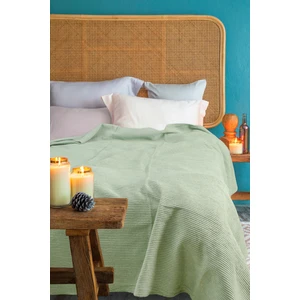 Verra Home Pamuk Battaniye Tek Kişilik Tv Battaniyesi 130X170CM Mint Yeşili