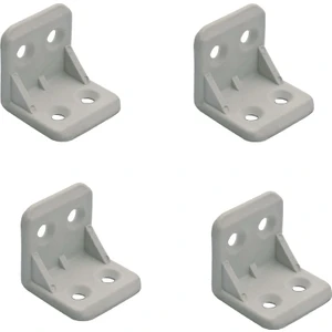Mobilya Rafı Plastik L Köşe Bağlantı Gri 50 Adet