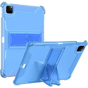 Apple iPad Air 5 10.9" Kılıf Kalem Bölemli Standlı Darbelere Dayanıklı Şeffaf Kapak