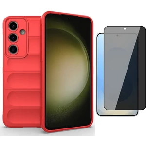 Samsung Galaxy A16 Kılıf Esnek TPU Oyuklu Arka Yüzey Tasarımlı Zore Etnik Silikon Kapak + Hayalet Ekran Koruyucu